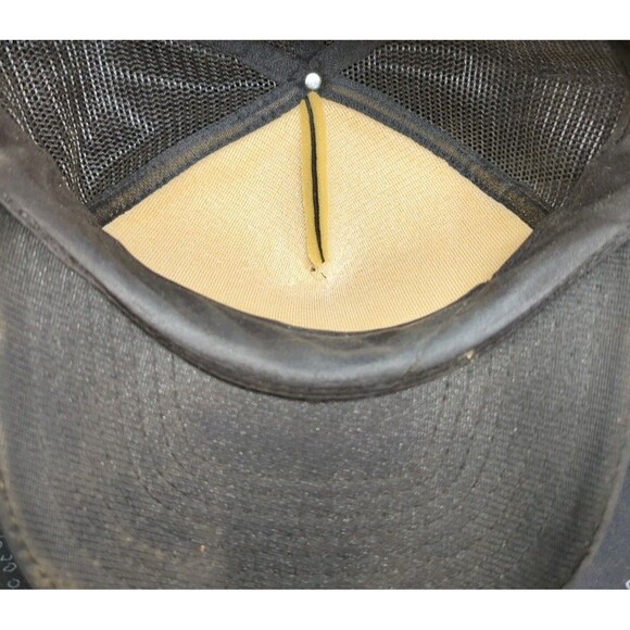 Men's Vintage Trucker Hat Virginia Beach Puff Print Mesh Black SnapBack 80's - Picture 5 of 7